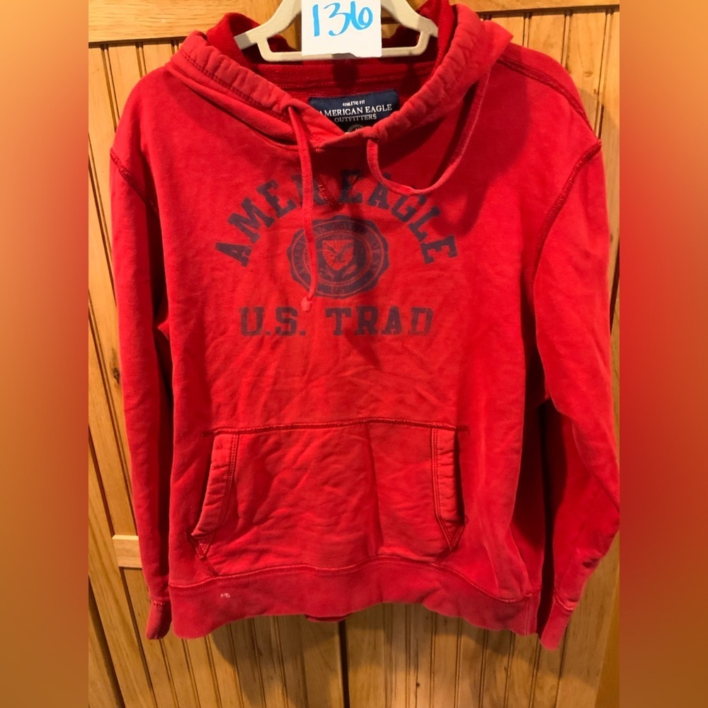 American Eagle Outfitters Bold Red Hoodie Y2K